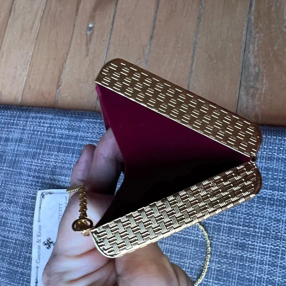 Camrose & Kross JBK Vintage Gold Minaudière Clutch w/ COA & Red Pouch - Picture 6 of 12